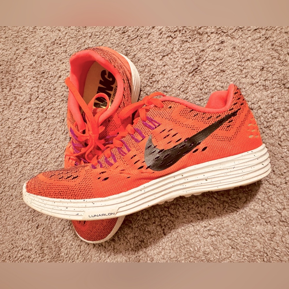 EUC-Nike-Size 8.5-Neutral Ride-Soft-Neon Orange-Running Sneakers